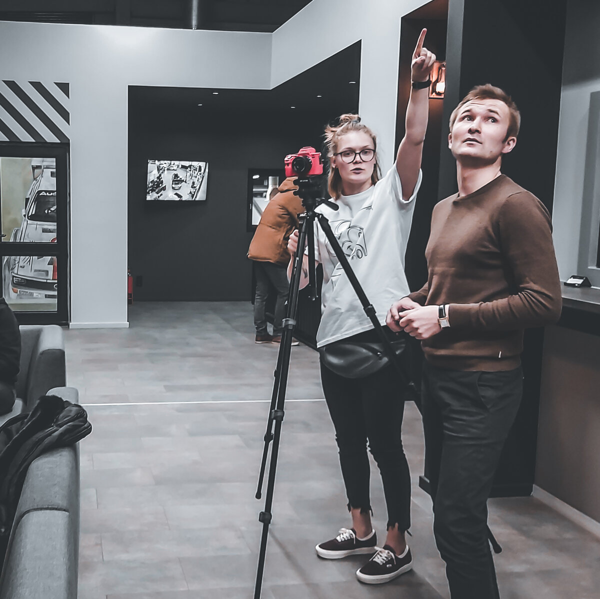 Со съёмок видео для компании автозапчастей.