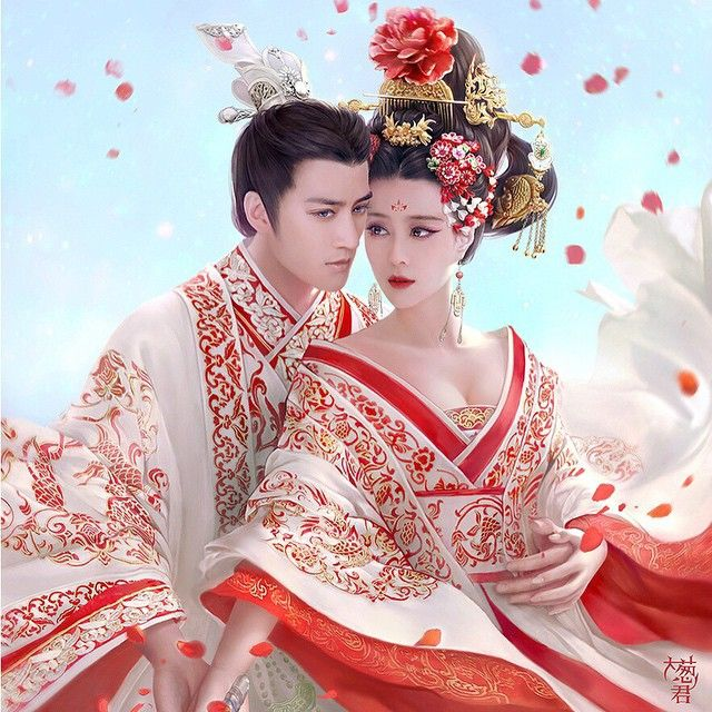 Chinese love mix. Императрица Китая и Гао Цзун. Фань Бинбин Императрица Китая. Свадебное Ханьфу императрицы. Ханьфу династии Цзинь.