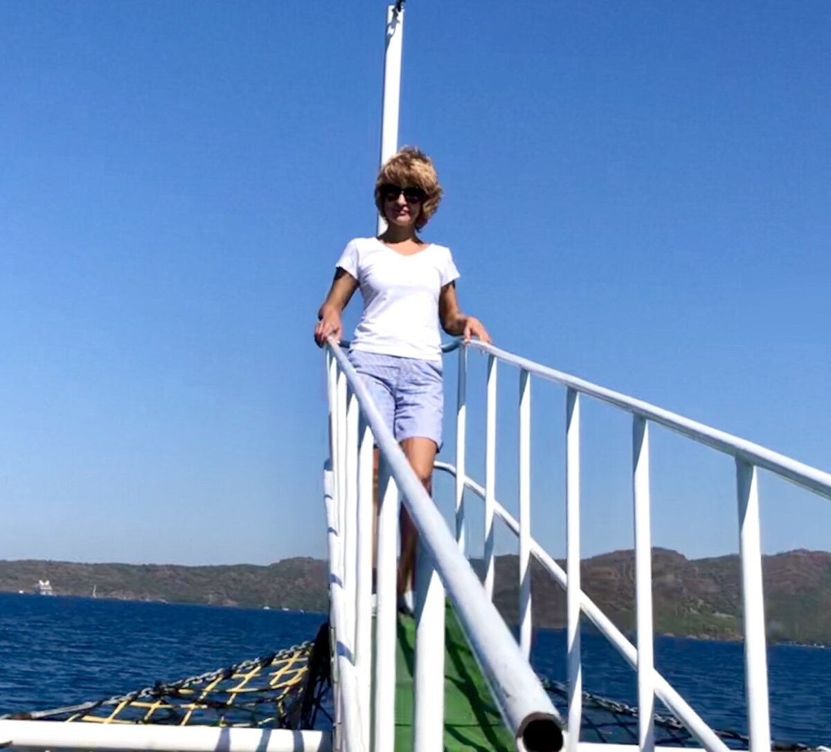 Автор на яхте.