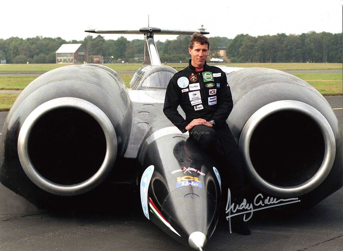 Энди Грин на Thrust SSC
