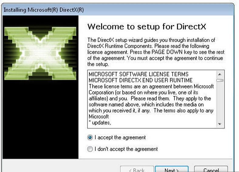 Переустановка DirectX, как возможное решение проблемы