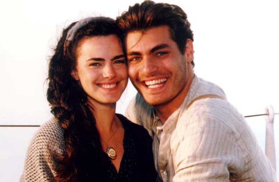 Тьяго Ласерда с коллегой по сериалу "Земля любви" Аной Паулой Арозио. Фото: Pinterest