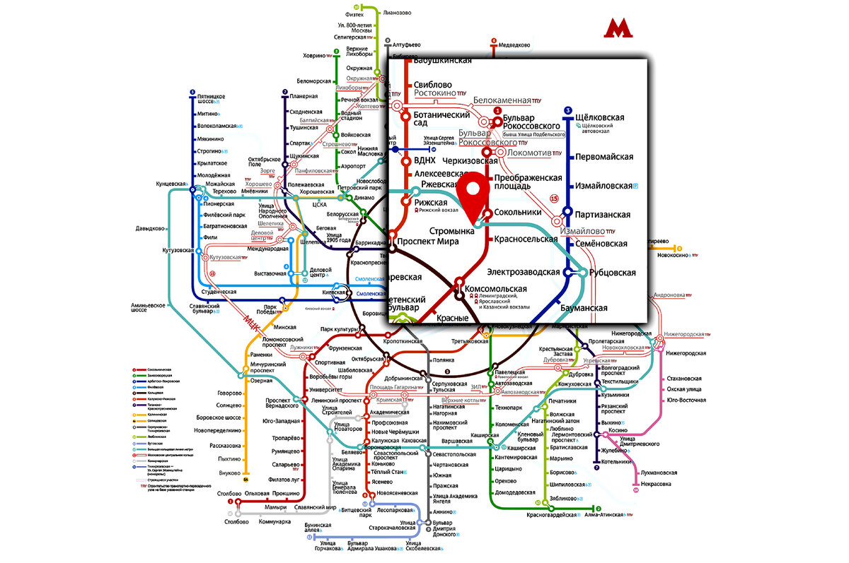 Карта метро москва бульвар рокоссовского