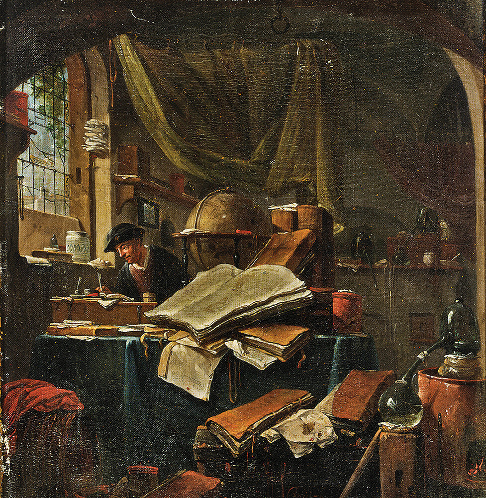 Картина - Томас Вэйк - Алхимик в своем кабинете, XVI век, Голландия