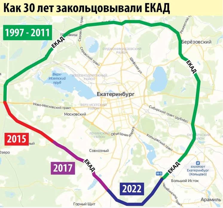 Объездная дорога екатеринбург карта