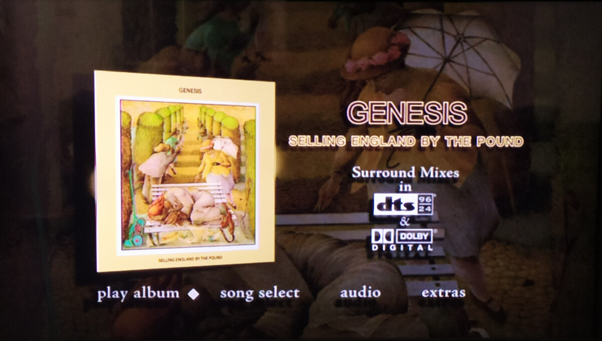 Genesis"Selling England By The Pound" DVD 5.1 - album menu