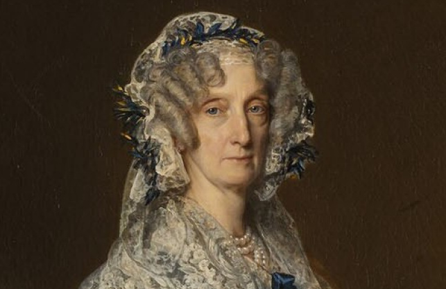 Портрет Марии-Амалии Неаполитанской, Франц Ксавер Винтерхальтер, 1842. (с) Из коллекции Версаля. Деталь.