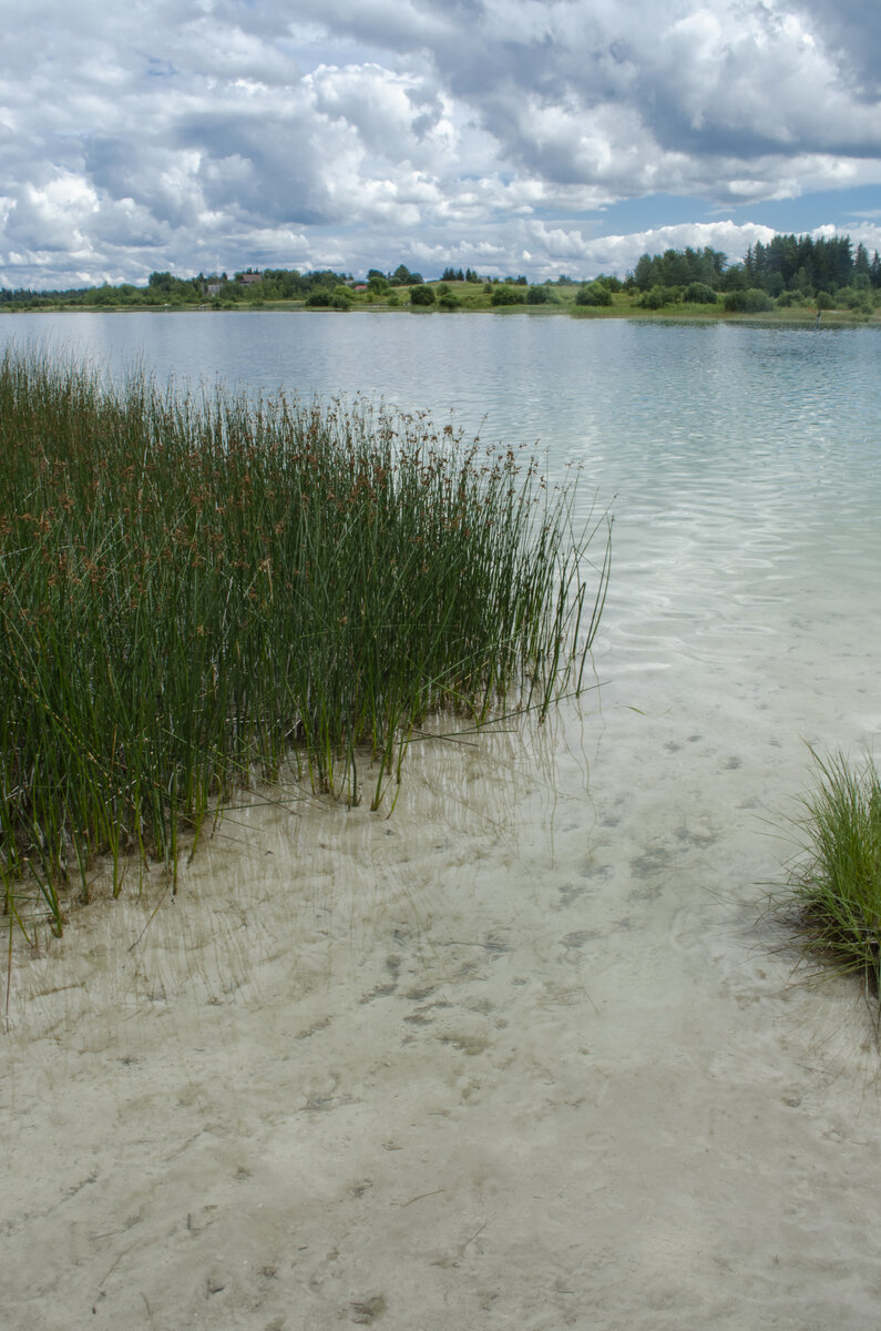 Это озеро Донцо — оно искусственное, ранее тут был самый крупный из котлованов Кюрлевского карьера