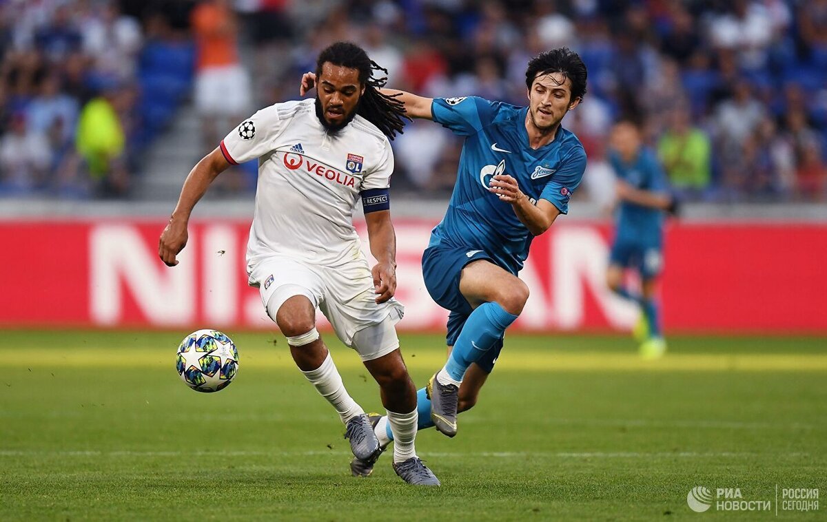 Мачт ЛЧ, 1 тур: Лион (Франция) - Зенит (Россия) = 1:1