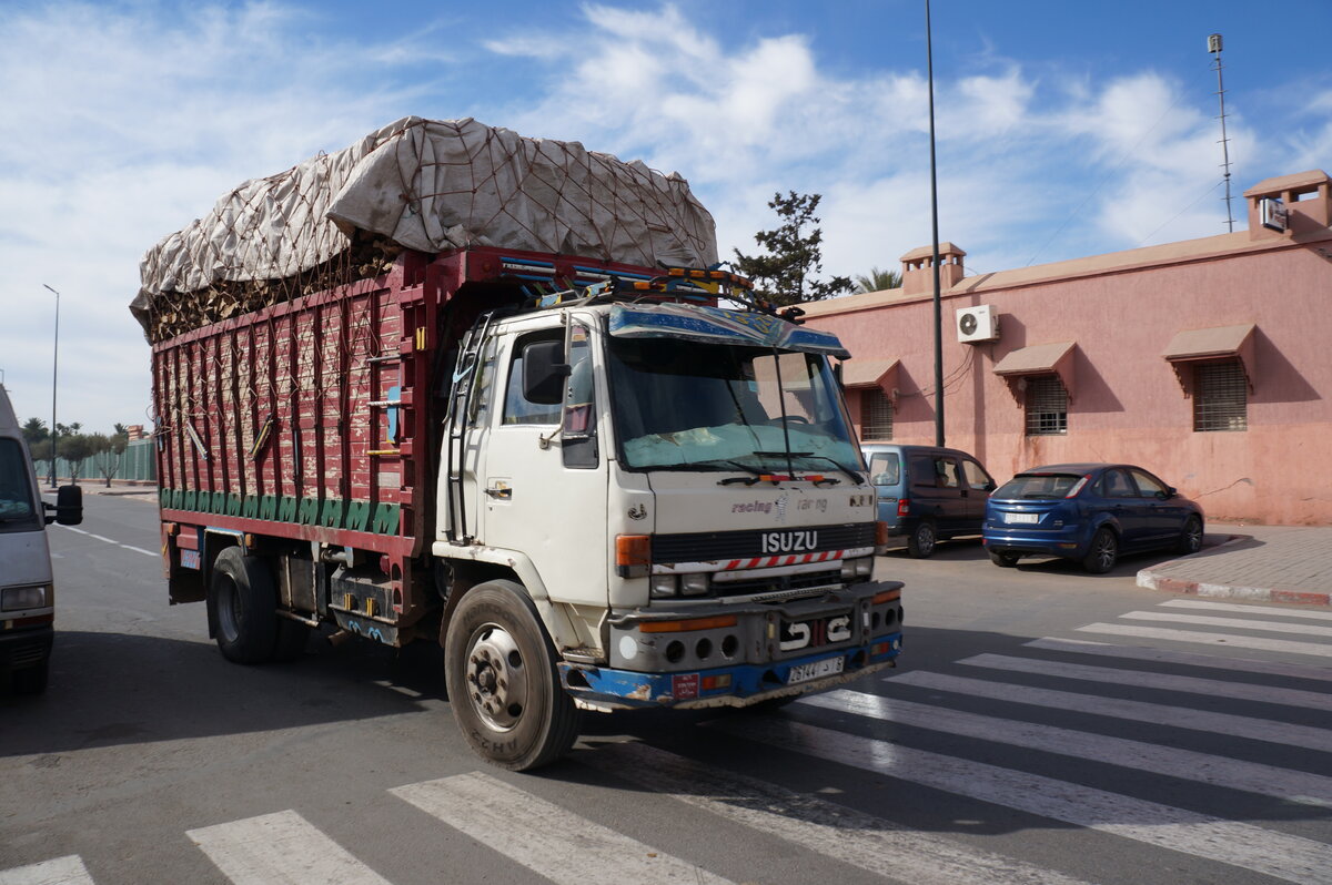 Старые японские грузовики - самый популярный грузовой транспорт в стране, как в городах, так и в дальнобое.