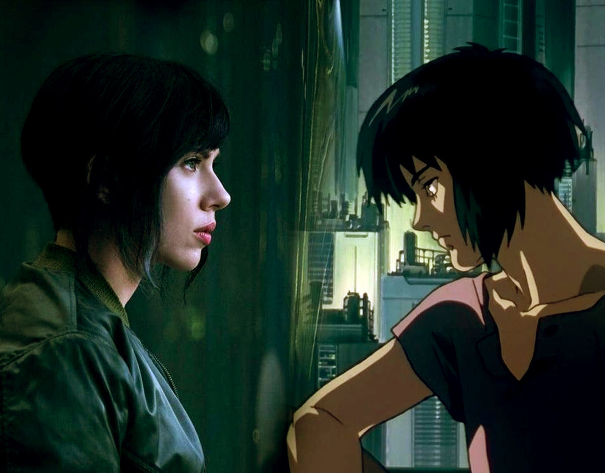 Кино и аниме версия персонажа Мотоко Кусангаи. "Призрак в доспехах" 2017\1995 гг.