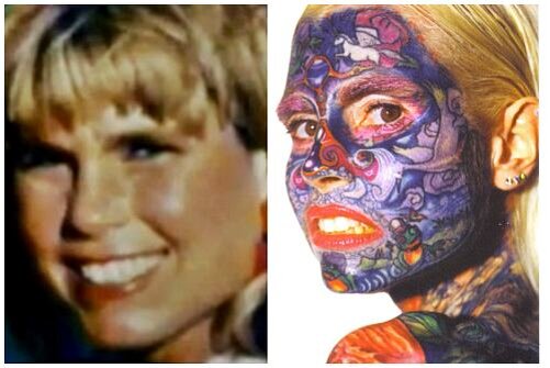 "The Illustrated Lady"  в юности/в зрелом возрасте