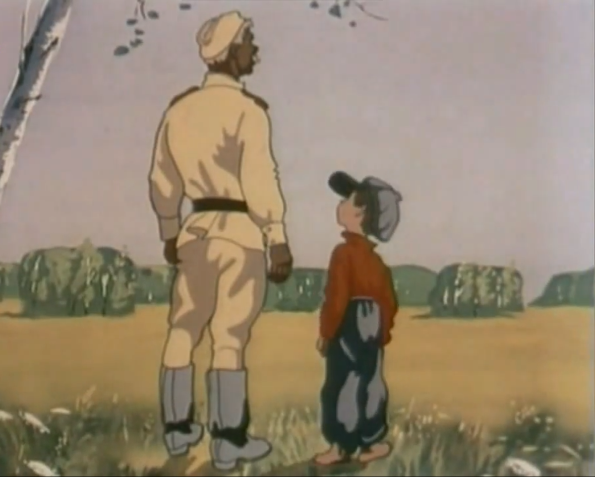 Кадр из мультфильма "Солдатская сказка"