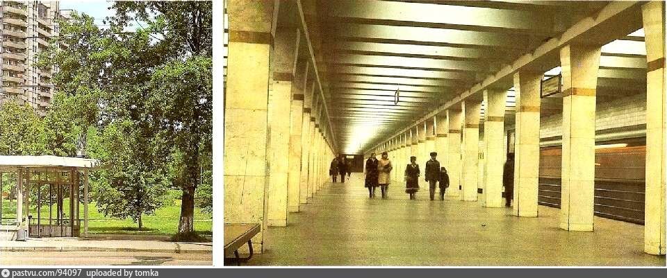 Начнем как обычно с архивных фоточек. К большому сожалению не удалось найти фото вестибюлей в исходном состоянии до реконструкции, но зато есть фото платформенной части и павильона.

