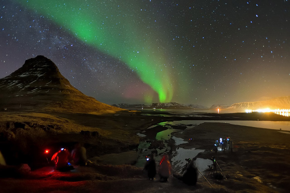Северное сияние в Исландии