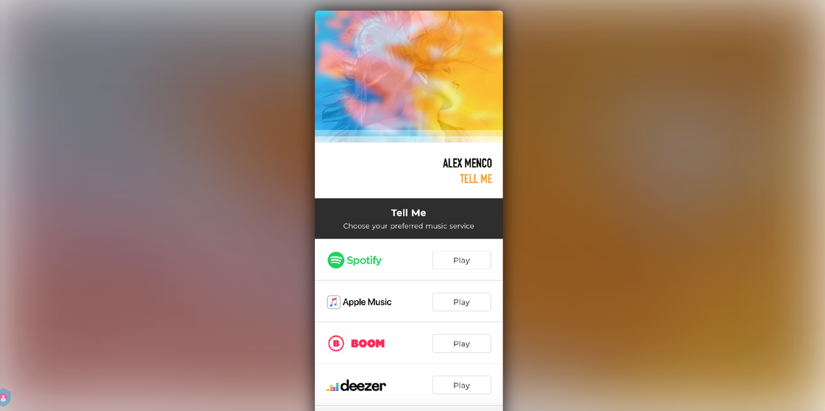 smart link релиза Alex Menco - Tell Me