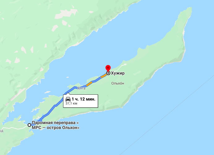 Остров ольхон карта