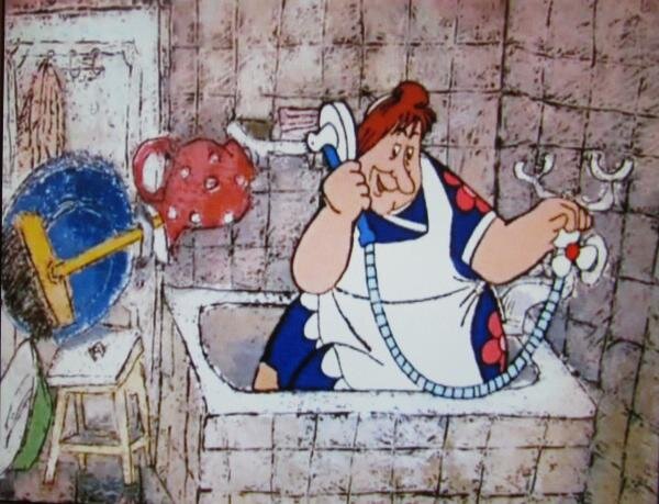 Картинка из сети интернет (кадр из мультфильма "Малыш и Карлсон") для иллюстрации