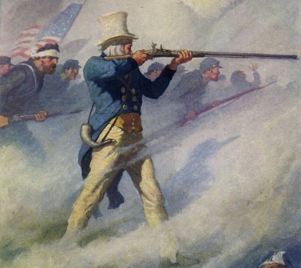 Он в бою. Художник: Newell C. Wyeth