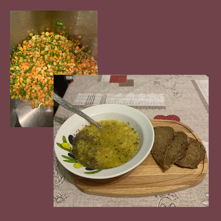 Посыпала базиликом, можно любую зелень. Дома был только базилик)