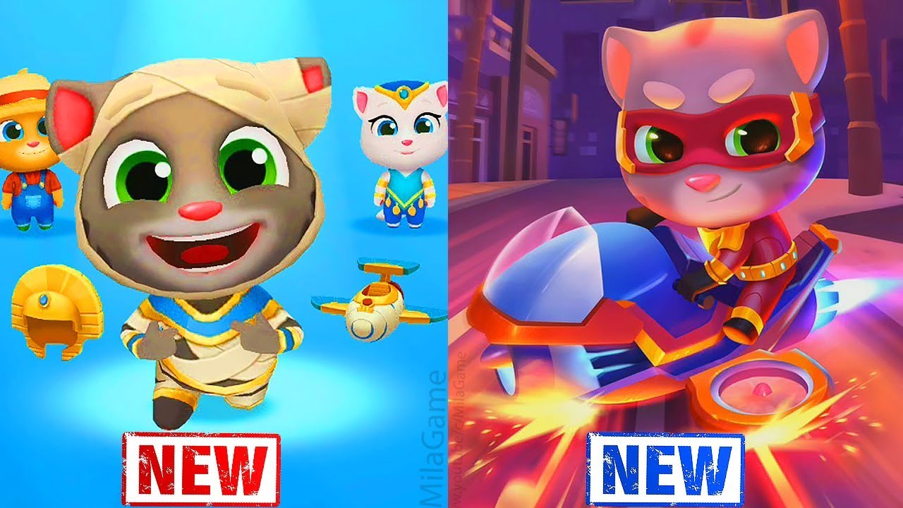 ГОВОРЯЩИЙ ТОМ ОБНОВЛЕНИЕ ПОГОНЯ ГЕРОЕВ ПРОТИВ БЕГ ЗА ЗОЛОТОМ Tom Hero Dash  VS Talking Tom Gold Run