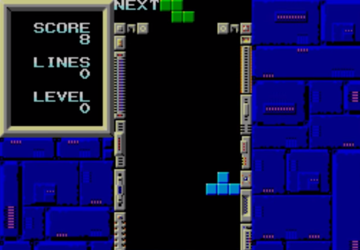 кадр из игры Tetris 1988 платформа Sega 