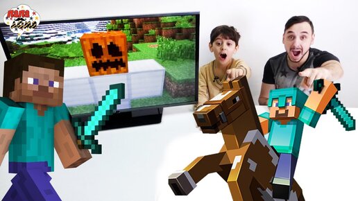 УЧИМСЯ КРАФТИТЬ В MINECRAFT! ПАПА РОБ И ЯРИК В ШКОЛЕ МАЙНКРАФТ! Сборник