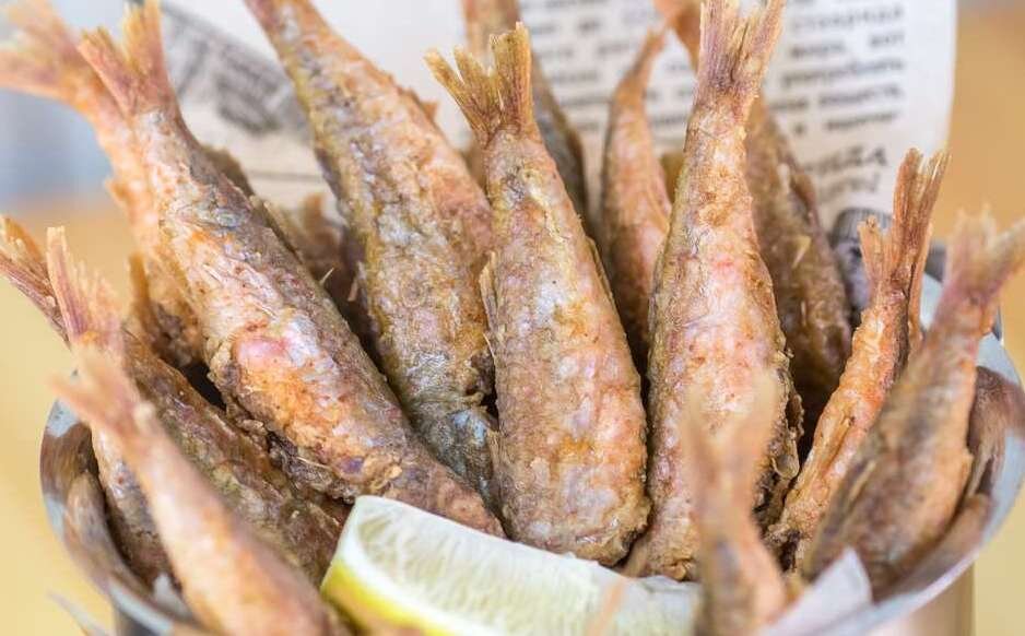  Жаренная черноморская барабуля (султанка)