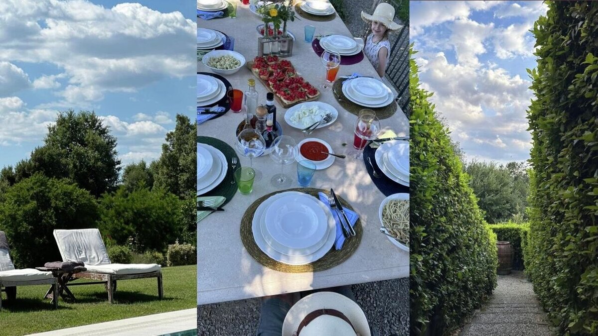    Юлия Высоцкая показала отдыха в Тоскане© Фото : Социальные сети