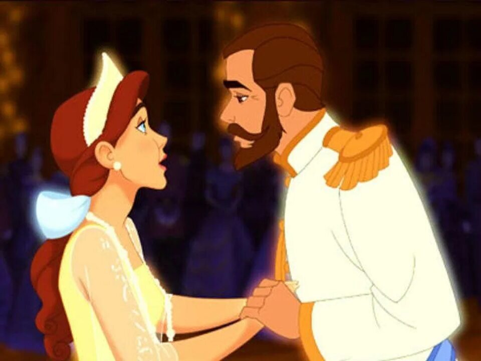 Царь и царица. Кадр из мультфильма. 