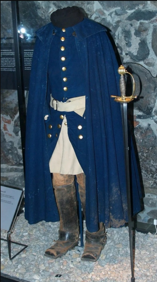 Одежда, обувь и шпага Карла XII из Livrustkammaren