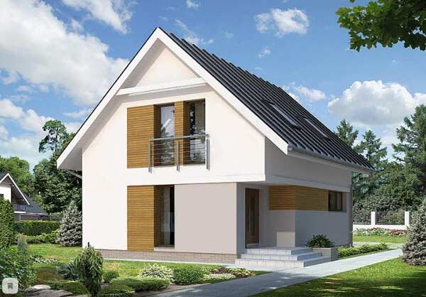 Небольшой дом  7 – 9 с мансардой  Alicja. 