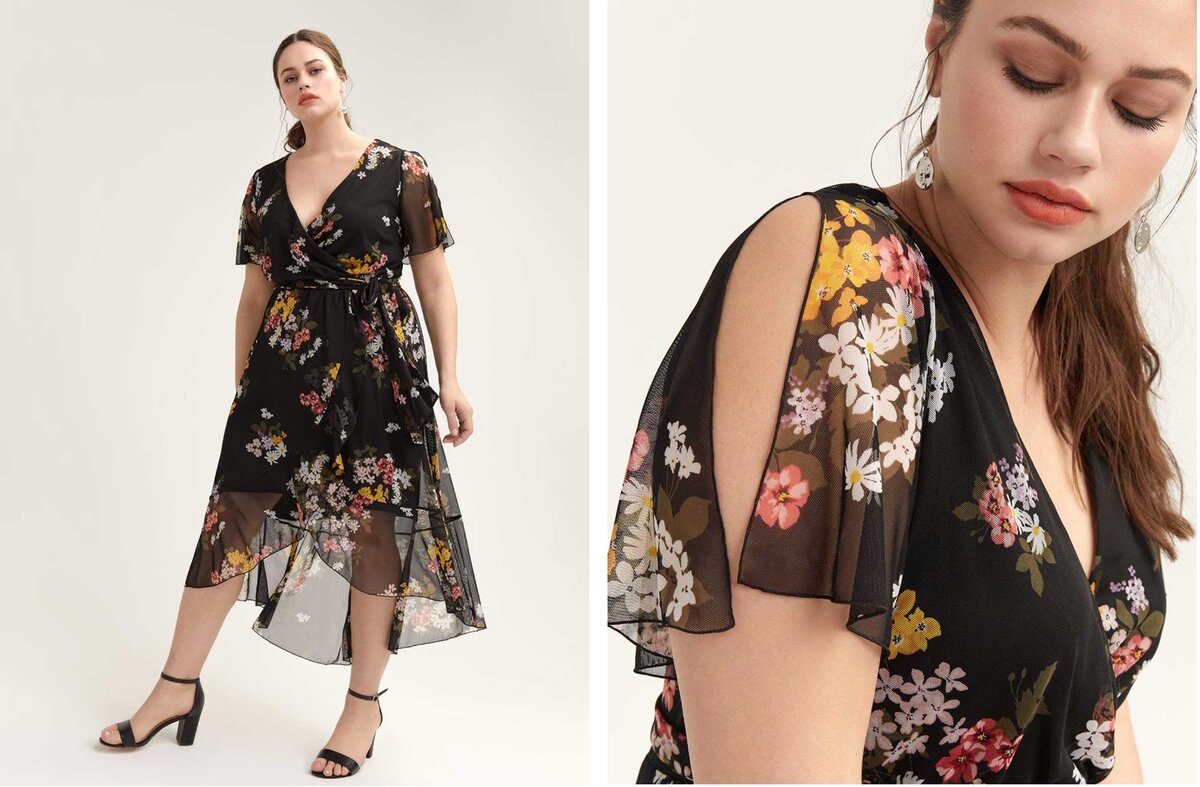 Оригинальные рукава помогут скрыть дряблость в зоне подмышек на полных руках. Источник: www.additionelle.com