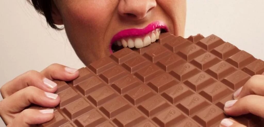 При срывах, я всегда кушаю шоколад
