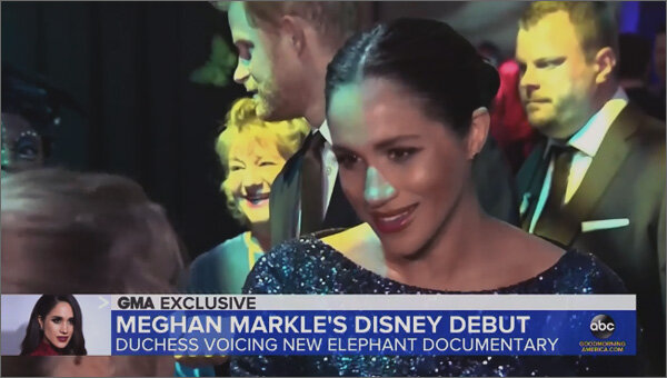 Good Morning America рекламирует «дебют Меган Маркл в Disney». Кадр из трансляции GMA (https://goodmorningamerica.com)