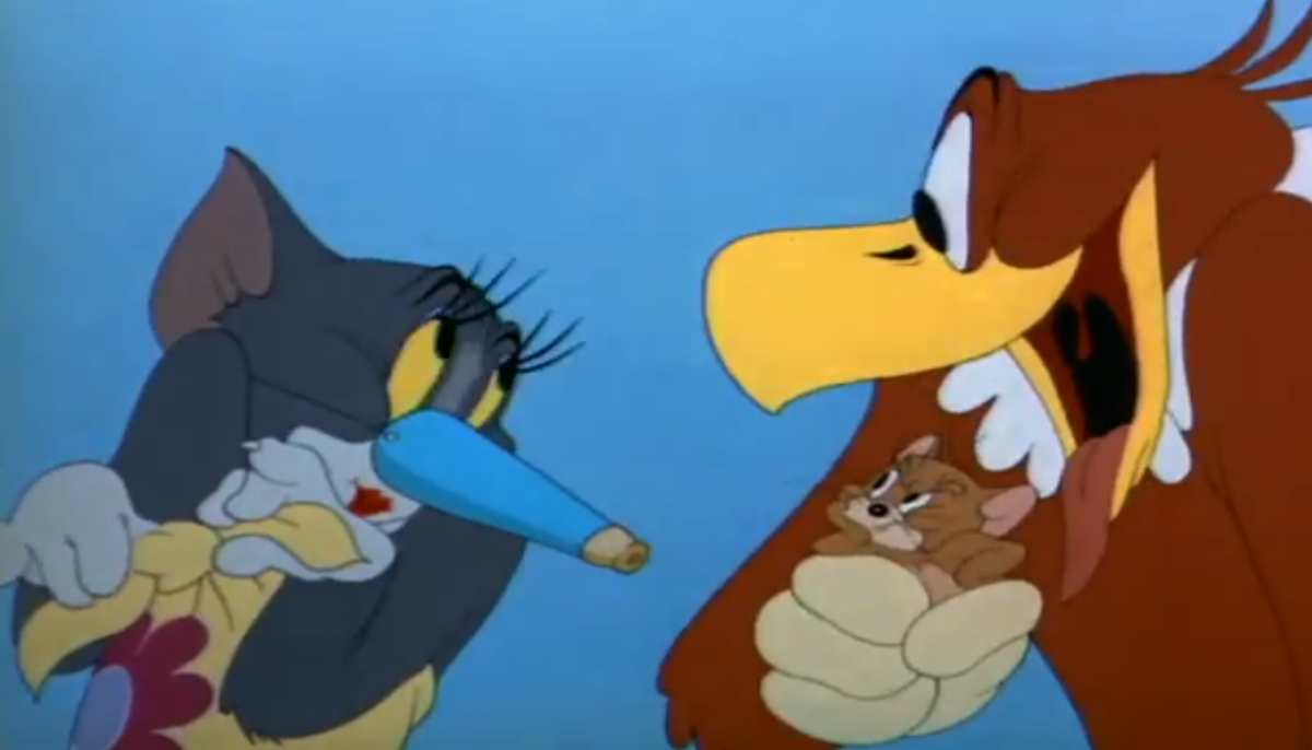 Кадр из мультфильма "Том и Джерри: Кокетливая птичка"