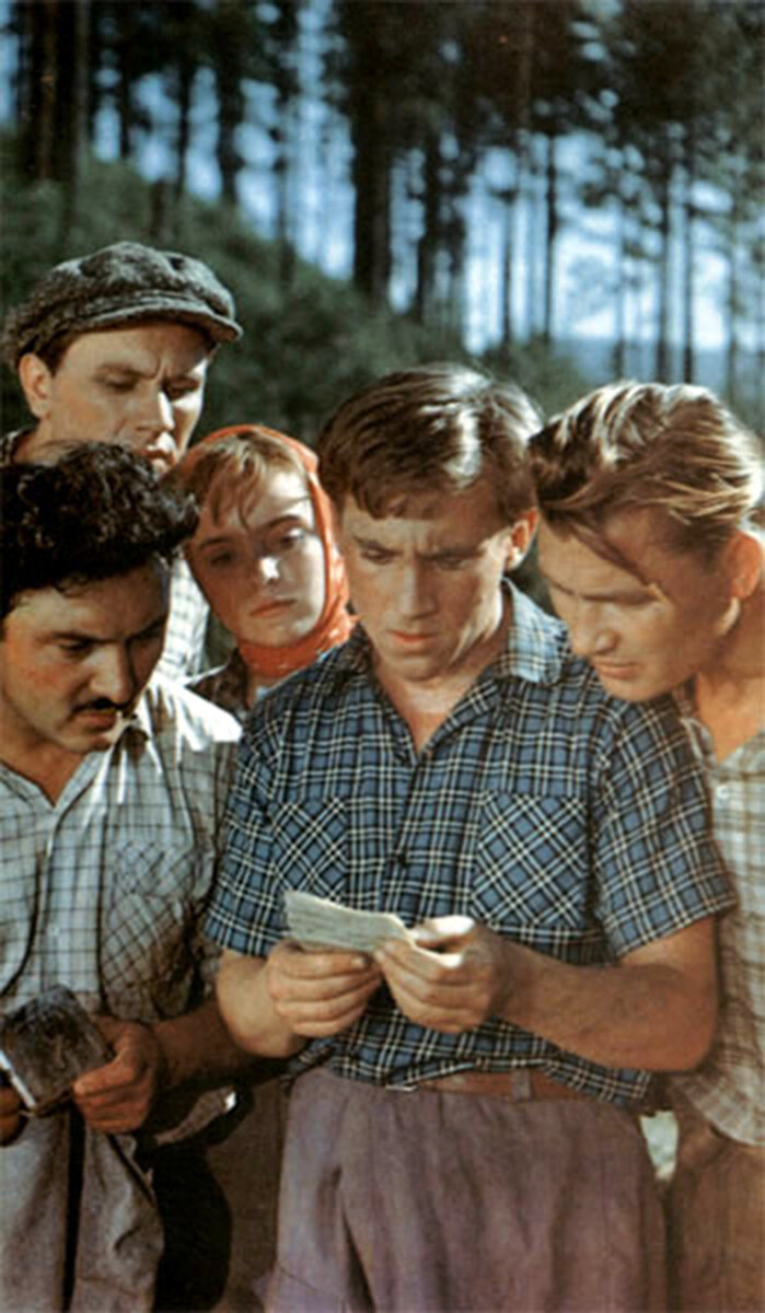 Съемки фильма "Карьера Димы Горина", Карпаты, 1960 год.