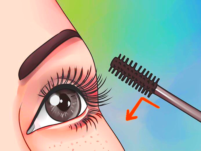  Опустите щеточку до половины в тюбики согните под прямым углом.