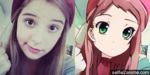 до и после в обработки сервиса selfie2anime