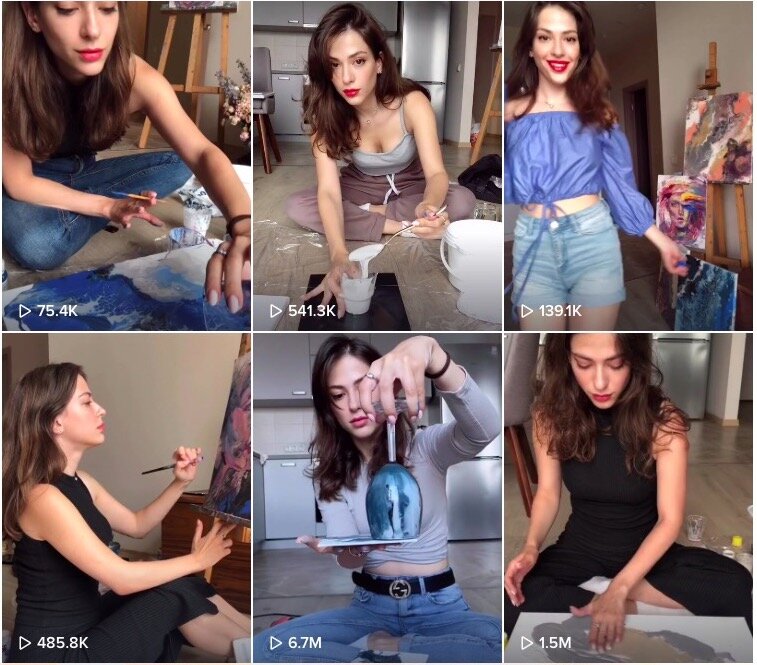 Скриншот страницы @yanainst в тиктоке