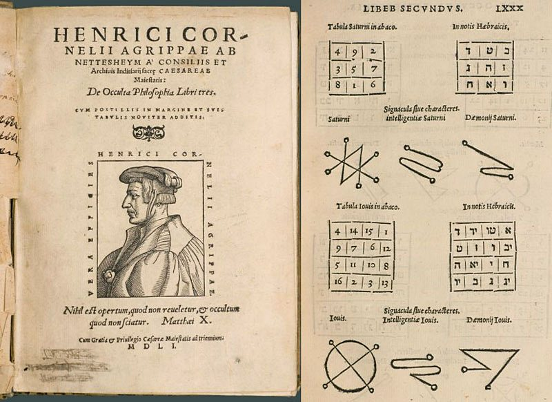 "О тайной философии" Г. К. Агриппа 1551 год