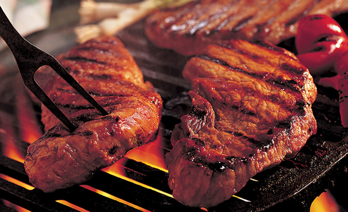 Эскалоп на открытом огне