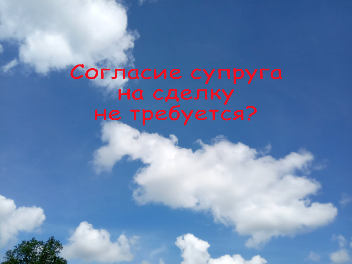 Согласие супруга на сделку с недвижимостью получать не нужно | ConsZem |  Дзен