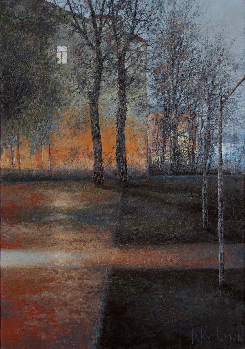 Дмитрий Кустанович. Вечер, пора домой, 100x70 см, 2021