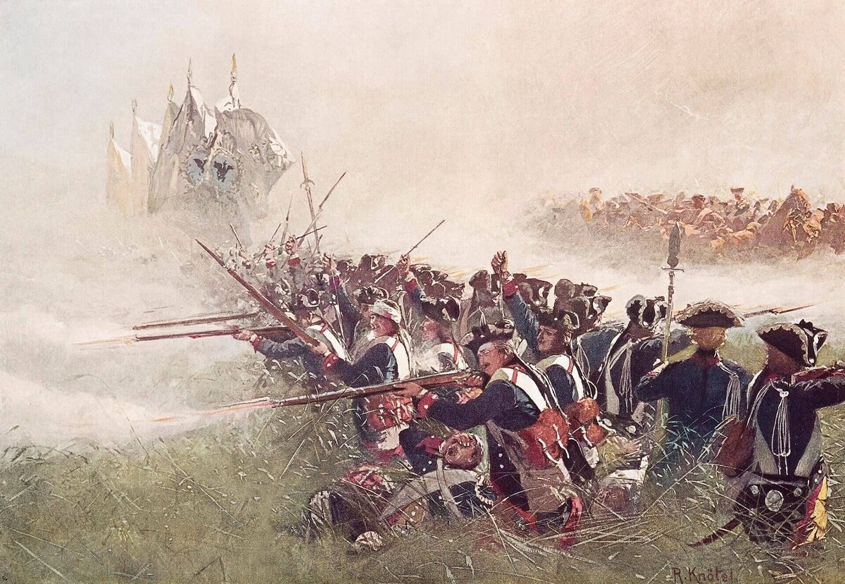 Рихард Кнётель «Первый батальон прусской лейб-гвардии в битве при Колине»