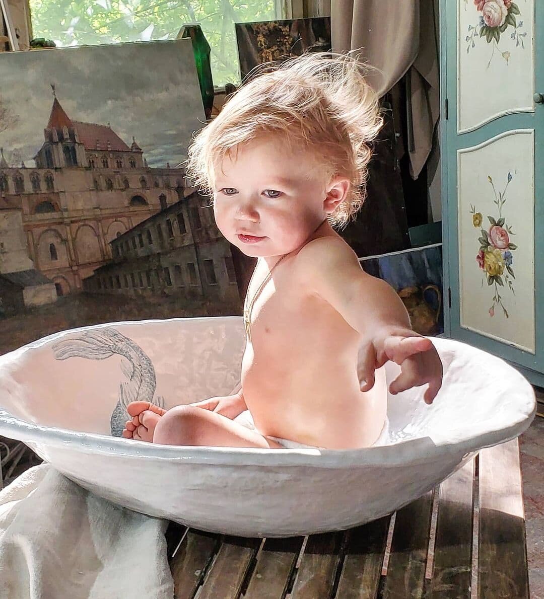 дети и животные создают самую эффективную рекламу (фото с личной страницы мастера в Инстаграм) 