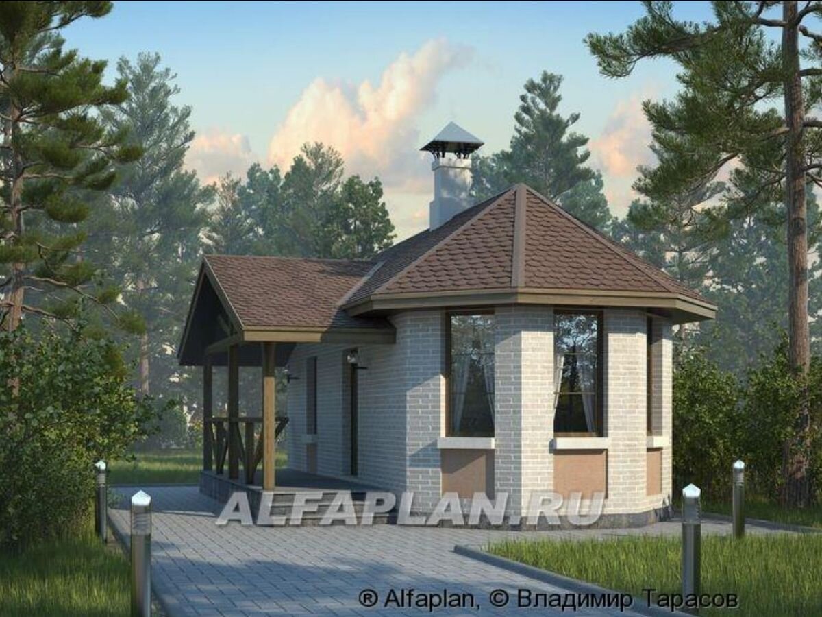 НА СЛАЙД-ШОУ 5 ФОТО: Проект бани 227С + варианты ее сочетания с различными проектами загородных домов. 