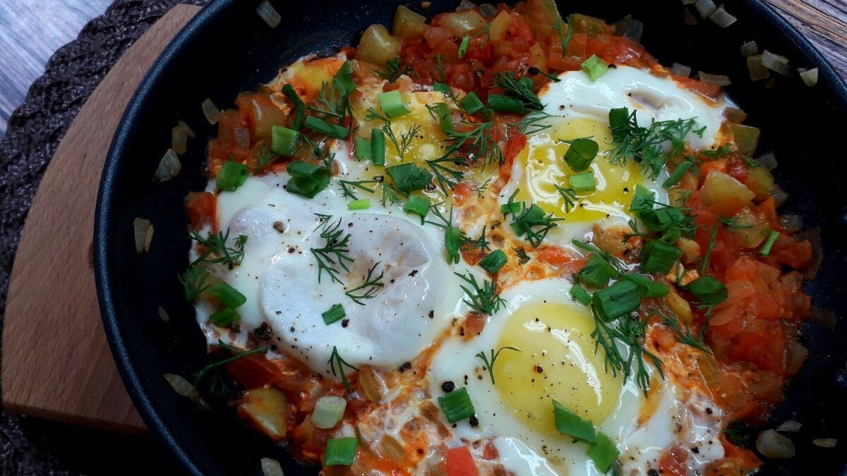Яичница в помидорах рецепт – Французская кухня: Завтраки. «Еда»