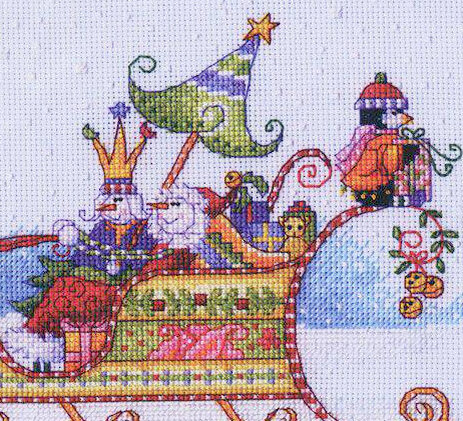 «Снежный медведь и сани» • «Snow Bear and Sleigh» DIMENSIONS