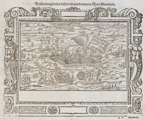 Осада Мирандолы (иллюстрация из «Космографии» Себастьяна Мюнстера)